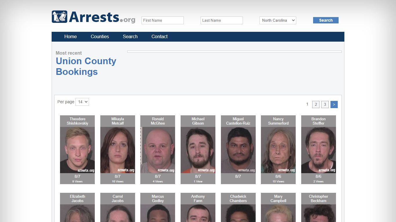 Union County Arrests and Inmate Search