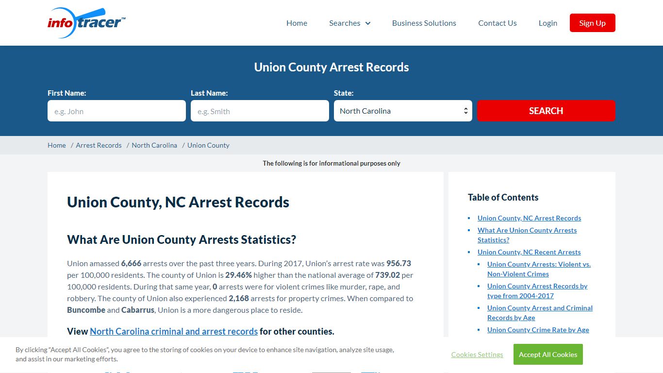 Union County, NC Arrests, Jail Inmates & Mugshots - InfoTracer